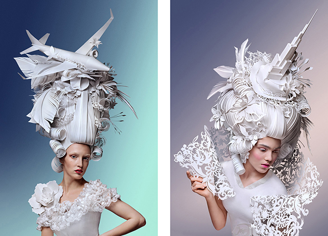 頭上搞什麼飛機!俄羅斯藝術家Asya Kozina用紙雕詮釋巴洛克式假髮