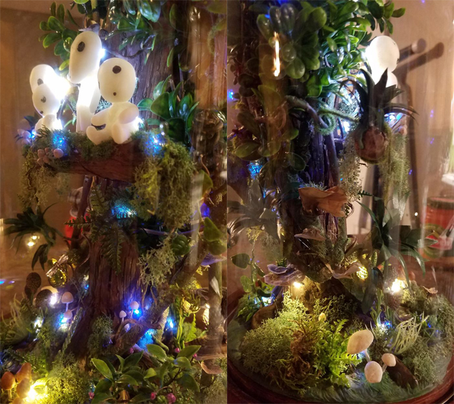 媽媽做的生日禮物！玻璃罩裡的呆萌木靈花園