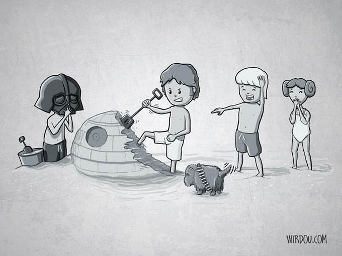 戲謔又幽默的可愛小插畫