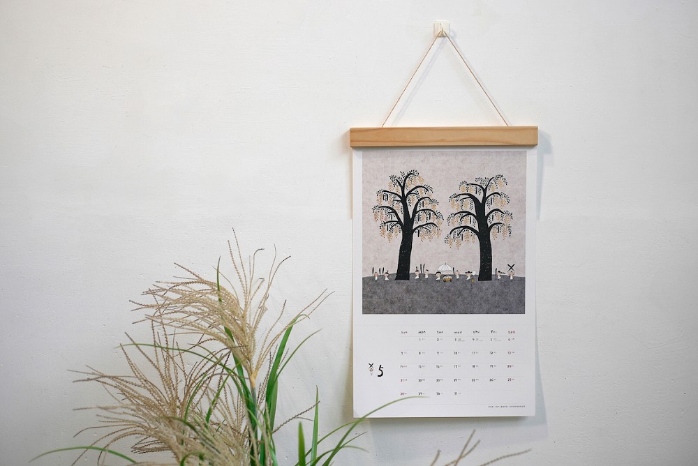 2023月曆「小島散步」傳遞花的祝福！旅日畫家Viga描繪14幅台灣四季賞花景點