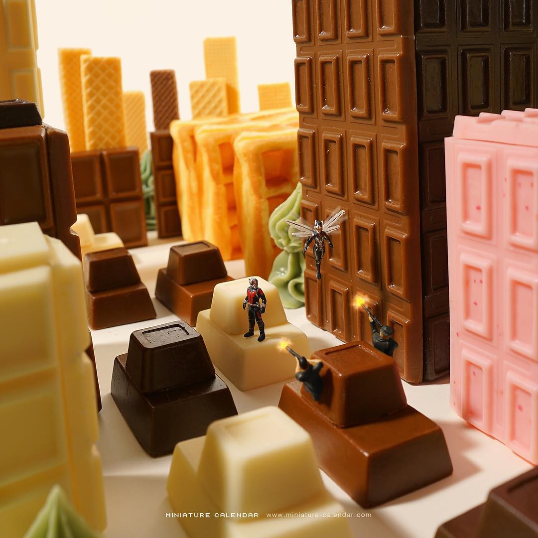 田中達也打造微縮超級英雄宇宙！奇異博士魔法陣變身蚊香、甜甜圈