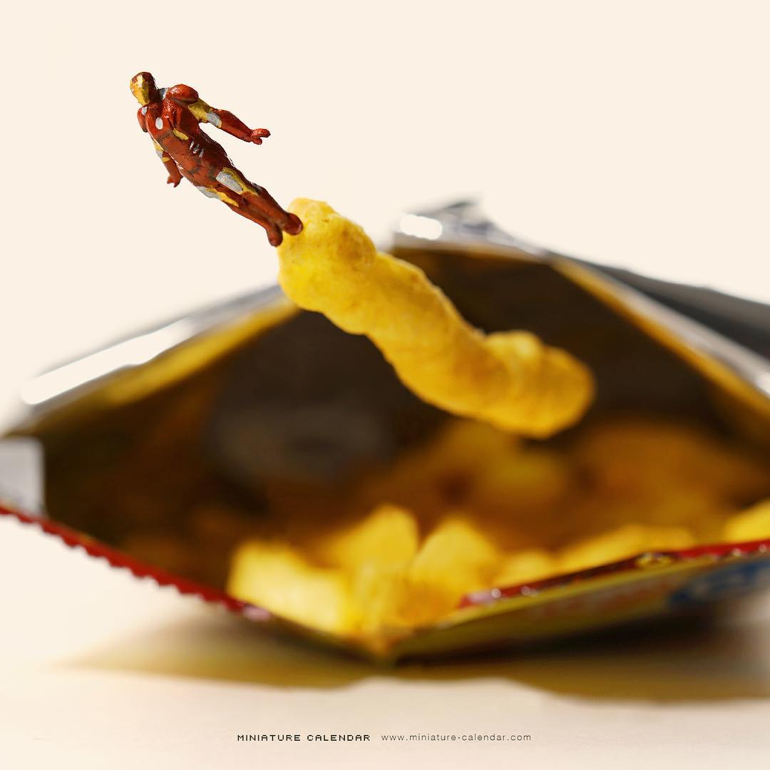 田中達也打造微縮超級英雄宇宙！奇異博士魔法陣變身蚊香、甜甜圈