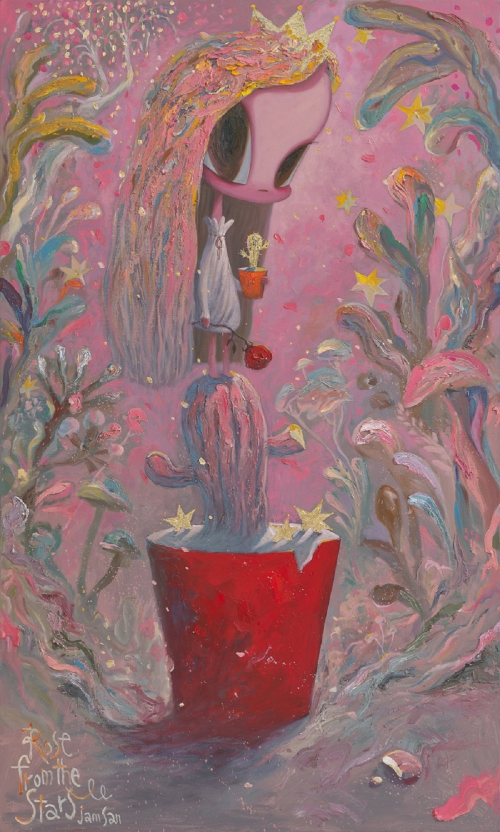 韓國藝術家JAMSAN台灣首展《From Rose》！17幅畫作用童話風格訴說人性深處情感