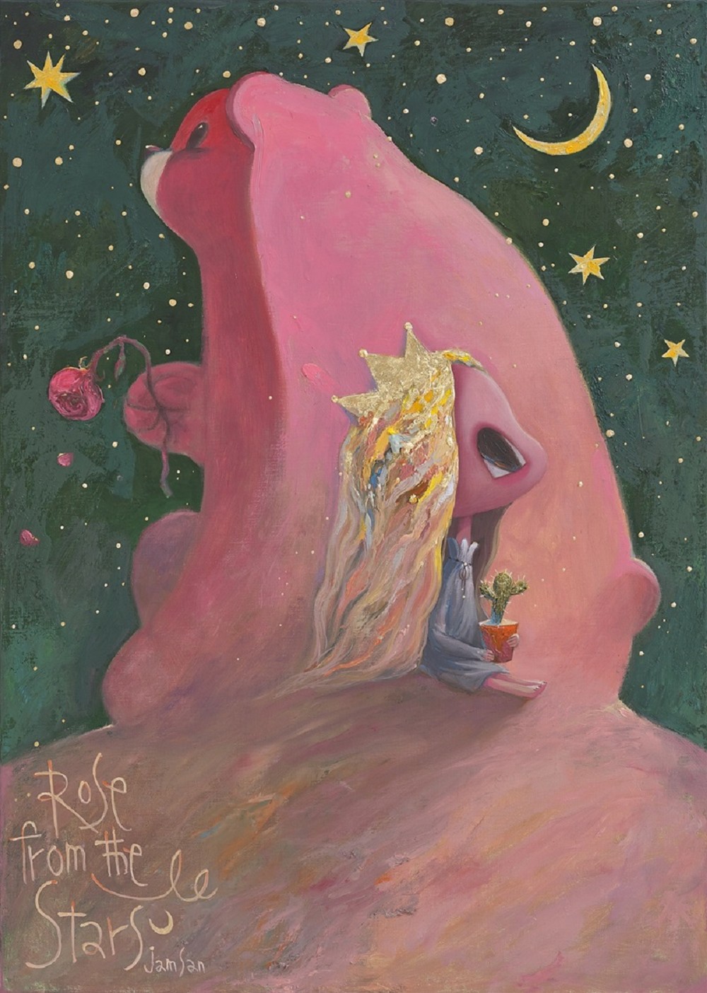 韓國藝術家JAMSAN台灣首展《From Rose》！17幅畫作用童話風格訴說人性深處情感