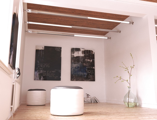 燈具 + 伸縮桿，Xtension Light 可自由調整長度的伸縮壁燈