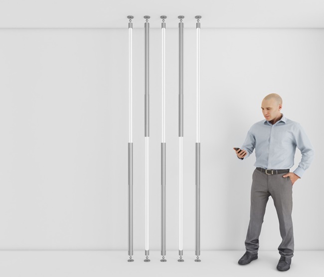 燈具 + 伸縮桿，Xtension Light 可自由調整長度的伸縮壁燈