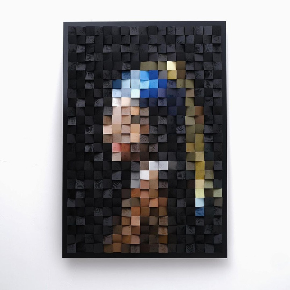 朦朧美世界名畫！藝術家Timur Zagirov以立體木塊致敬蒙娜麗莎、梵谷名畫