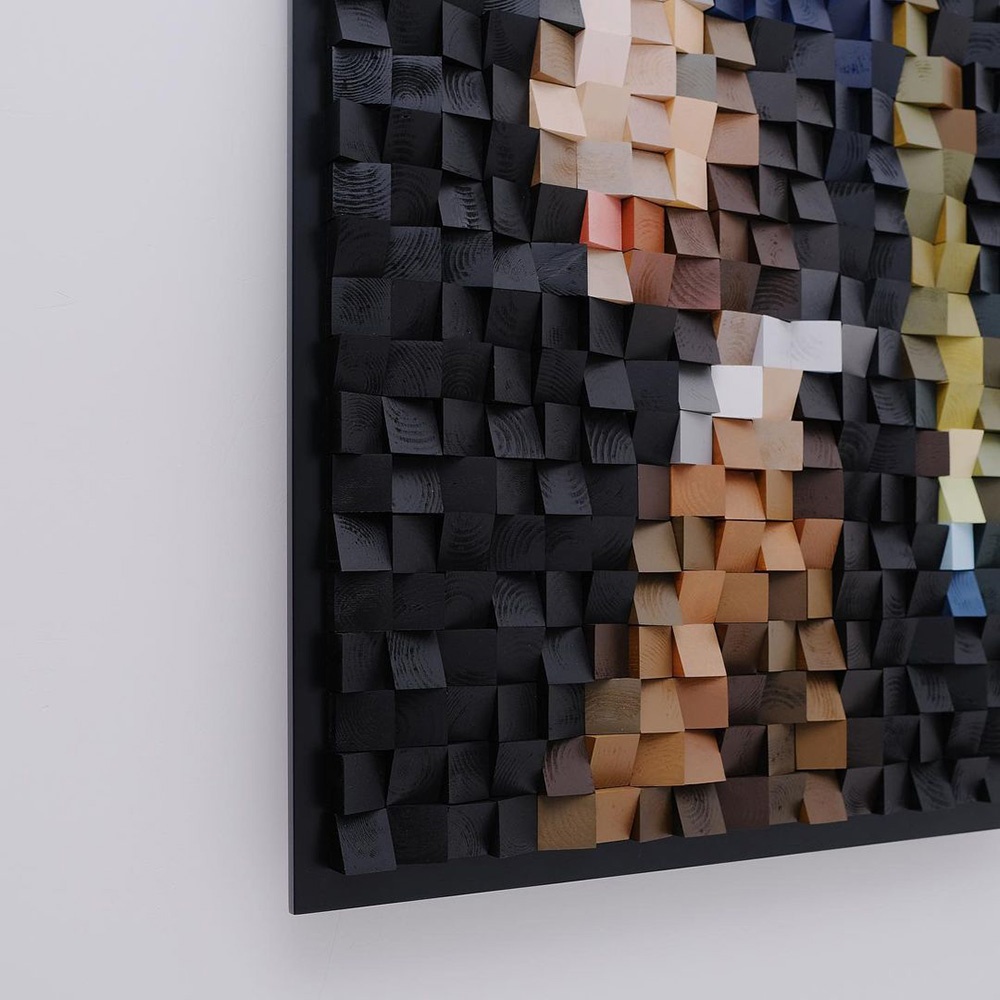 朦朧美世界名畫！藝術家Timur Zagirov以立體木塊致敬蒙娜麗莎、梵谷名畫