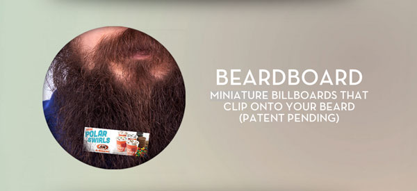 等等你的鬍子先別剃！留下來當做廣告看板吧！