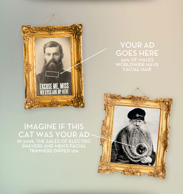 等等你的鬍子先別剃！留下來當做廣告看板吧！