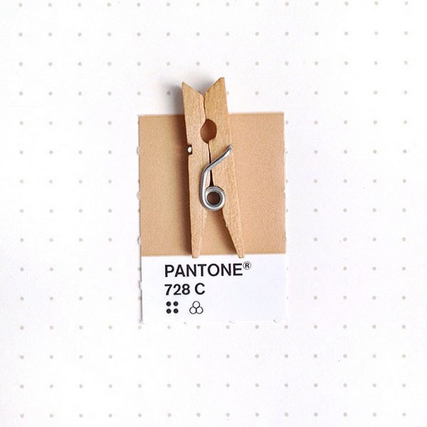 微小日常色票，與 Pantone 顏色匹配的小物件