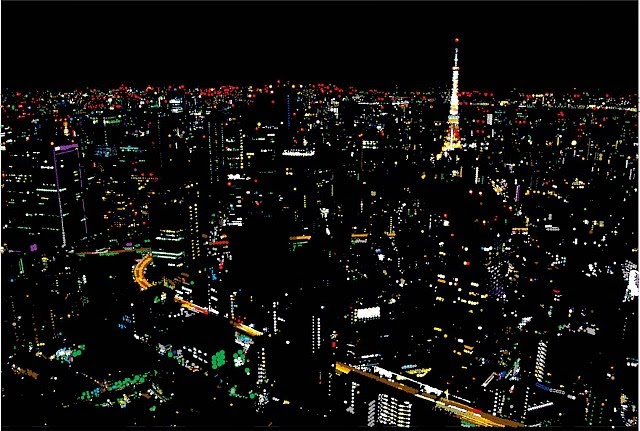 美麗的錯誤  用彩色貼紙製造的迷人夜景