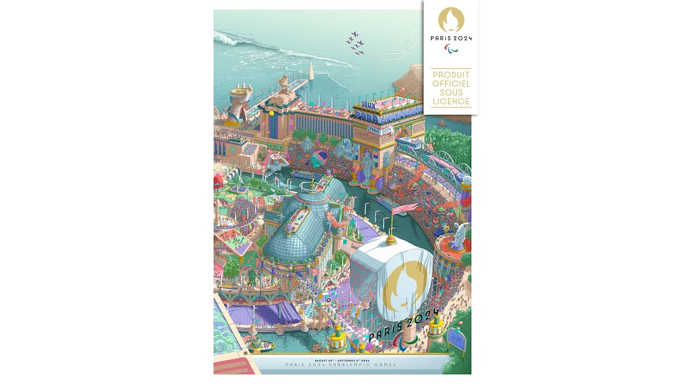 2024巴黎奧運主視覺海報！法國插畫家Ugo Gattoni繪出融合體育的巴黎烏托邦世界