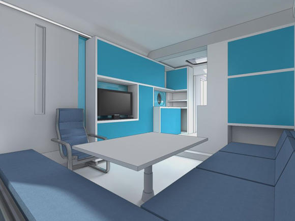 迷你版的諾亞方舟Floating Studio Flat