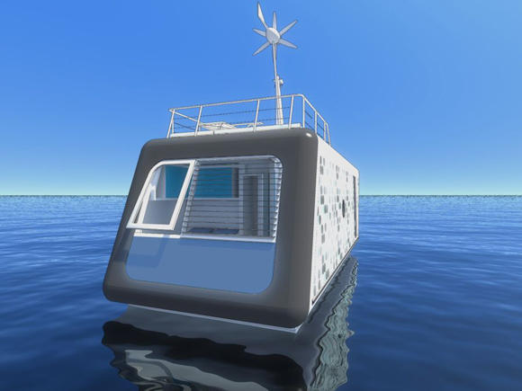 迷你版的諾亞方舟Floating Studio Flat