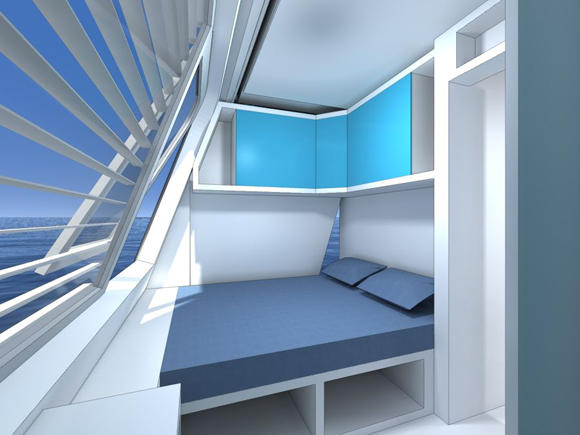 迷你版的諾亞方舟Floating Studio Flat