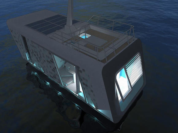 迷你版的諾亞方舟Floating Studio Flat