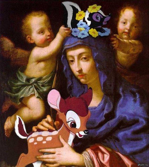 當名畫遇上卡通人物會發生什麼事呢？