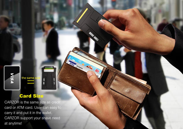 讓你隨時隨地下巴光溜溜的「信用卡刮鬍刀」