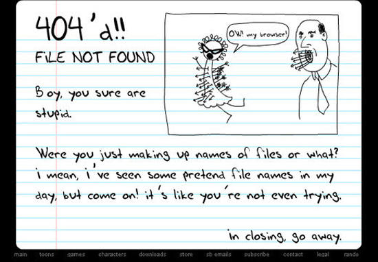 20 個很有梗的「404 Error」網頁出錯頁面