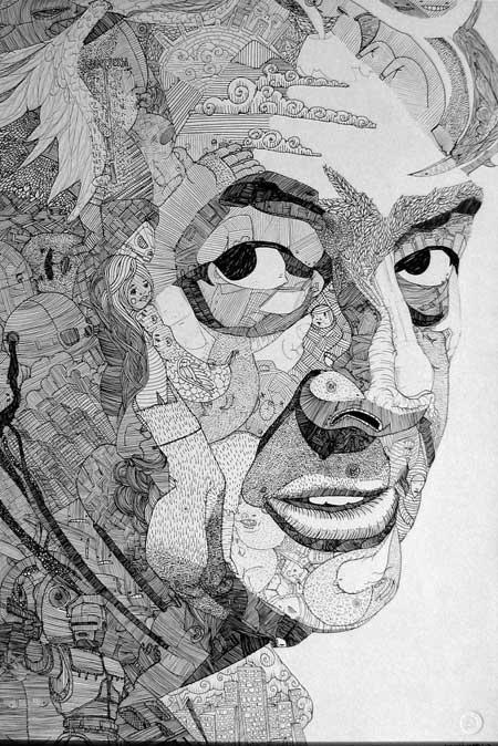 細節裡藏的不是魔鬼而是塗鴉的塗鴉名人像