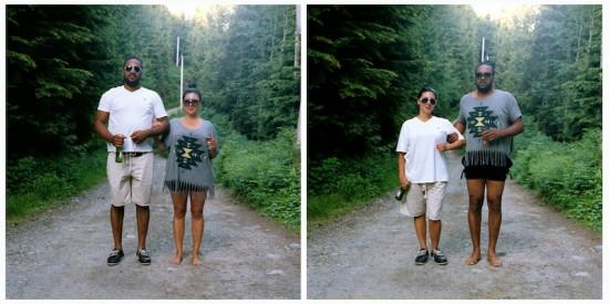 誰說情侶裝一定要穿得一樣呢？交換穿更有愛意呀！(硬撐)