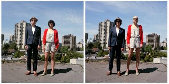 誰說情侶裝一定要穿得一樣呢？交換穿更有愛意呀！(硬撐)