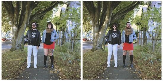 誰說情侶裝一定要穿得一樣呢？交換穿更有愛意呀！(硬撐)