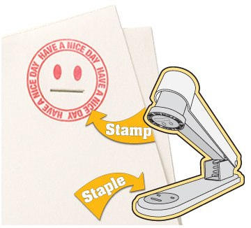 來一個充滿善意的微笑圖章釘書機吧