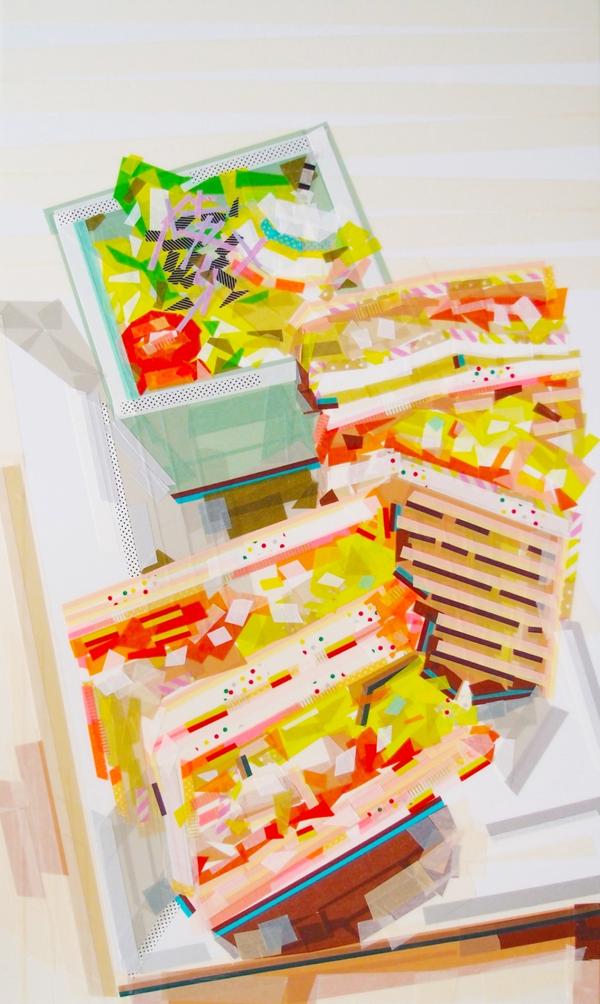 把店裡的點心變成拼貼作品,吳芊頤的《5100微型百貨》