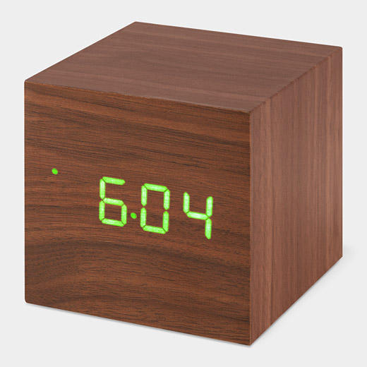 優雅彈指即顯時，極簡聲控方塊時鐘Cube Clock 大人物 86559