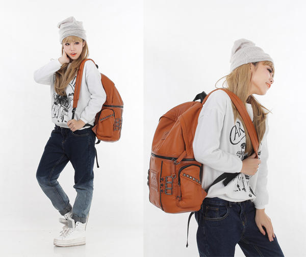 【開箱】揹起皮革質感的包包輕鬆走跳，MxM木村原宿仿皮雙肩包