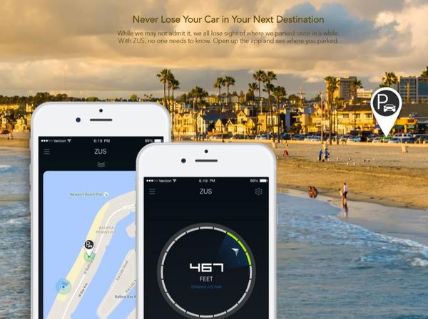 ZUS 車充，充你的手機、還順便幫你記車位！
