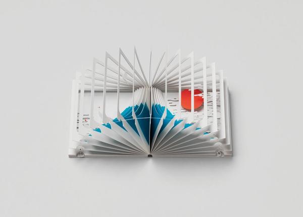 壯麗富士山縮小成迷你立體書，360-degree books 