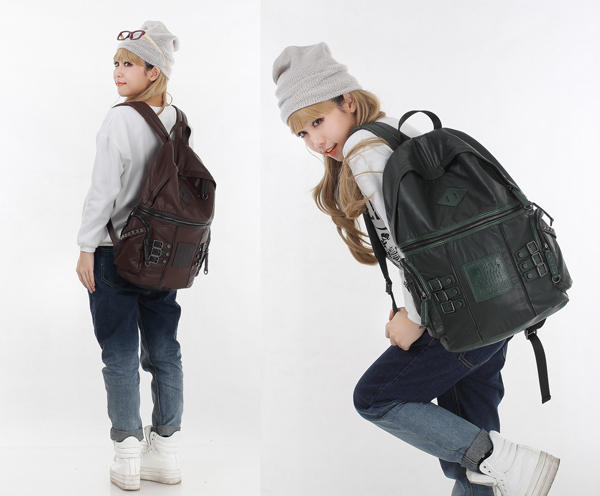 【開箱】揹起皮革質感的包包輕鬆走跳，MxM木村原宿仿皮雙肩包