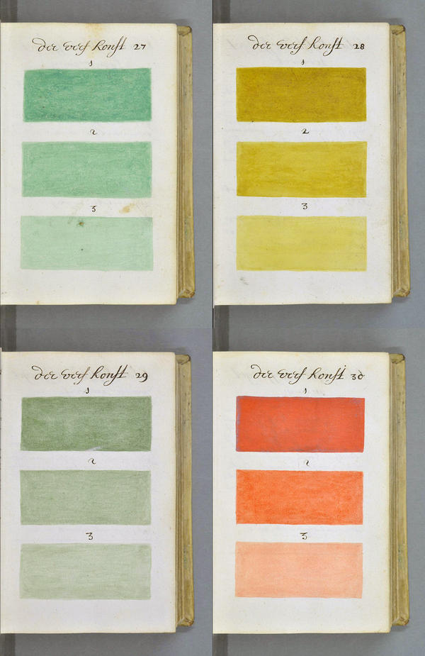 比Pantone早了271年，1692年純手繪水彩色票本