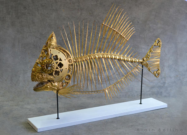 廚房流理臺化身為黑武士！Alain Bellino 金屬雕刻創作