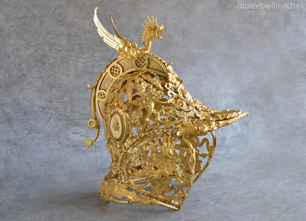 廚房流理臺化身為黑武士！Alain Bellino 金屬雕刻創作