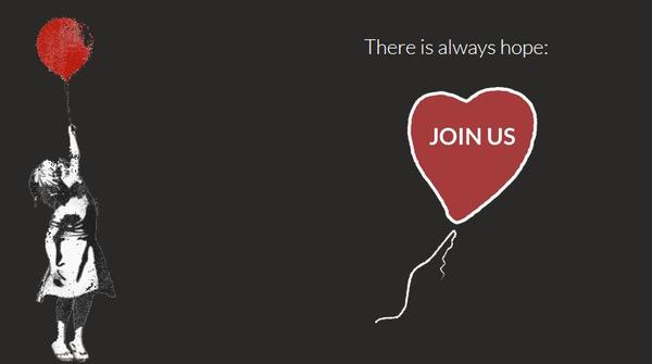 為敘利亞祈福  Banksy的紅汽球女孩動畫