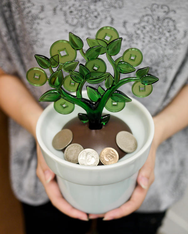 【生活玩物】蘊含風水之理的聚財小幫手，喜器金錢樹儲金盆