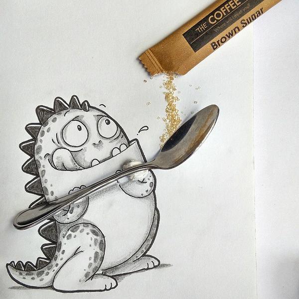 將筆下的卡通恐龍當成寵物，孟加拉插畫家兄弟的生活樂趣