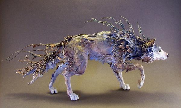 魔法公主般的超現實動物雕塑