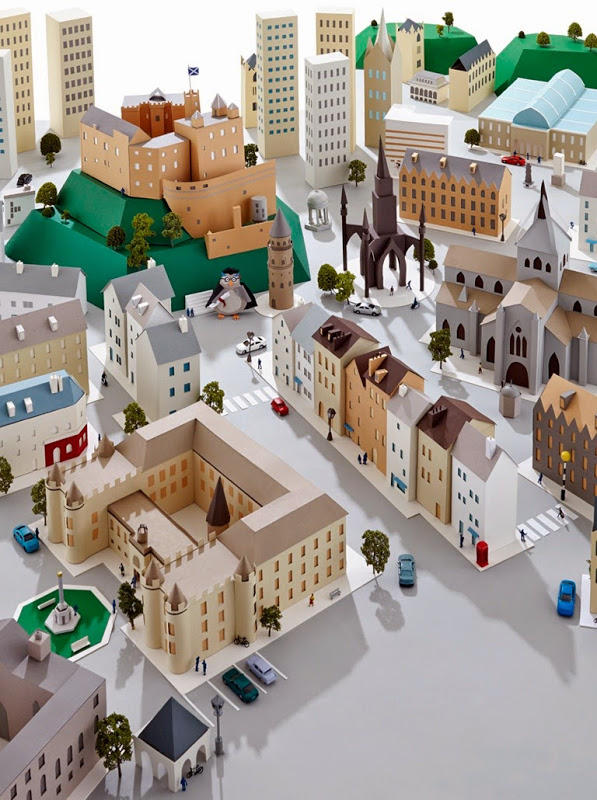 這不是電腦繪圖！Hattie Newman 精緻輕快的紙造都市