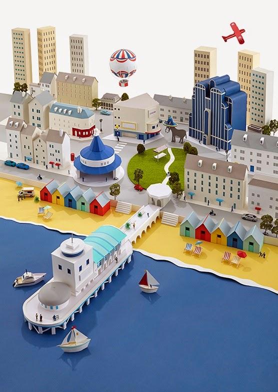 這不是電腦繪圖！Hattie Newman 精緻輕快的紙造都市