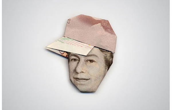 鈔票大人物!用紙鈔摺成的立體總統人像