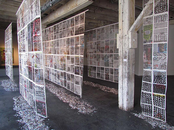 舊報紙變身刺繡蕾絲,超精美的紙雕藝術