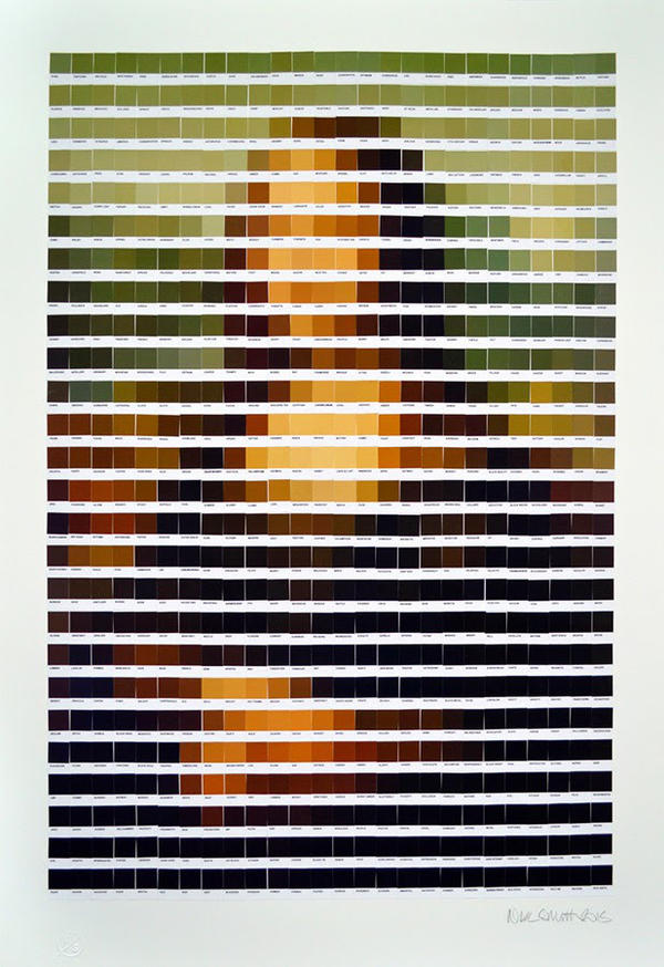 用 Pantone 色票們將名畫統統變成八位元！