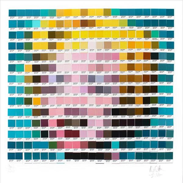 用 Pantone 色票們將名畫統統變成八位元！