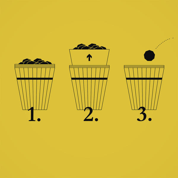 省下你的垃圾袋，將垃圾桶跟紙屑一起丟掉！