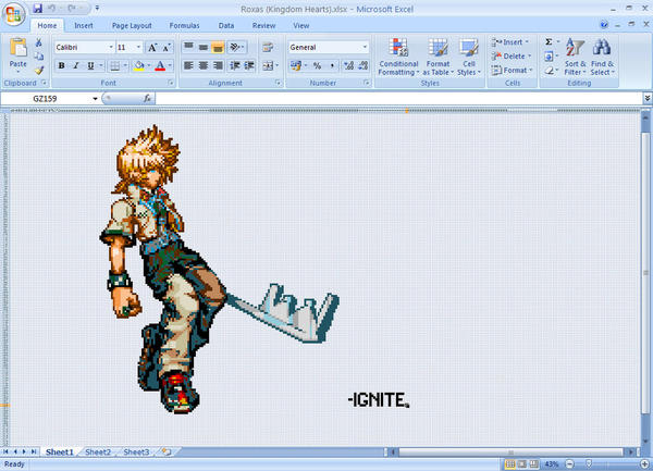22張很難想像能夠以微軟Excel軟體繪製出來的美術神作
